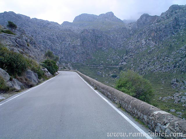 Poco antes de empezar la zona de curvas